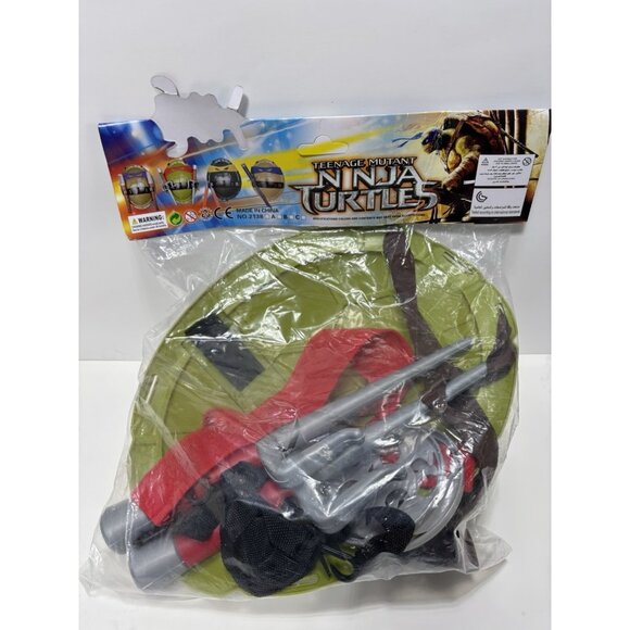 TMNT Raphael Red Ninja Turtle Shell Sai Costume Pack Kids Cosplay New Sealed - Picture 7 of 9
